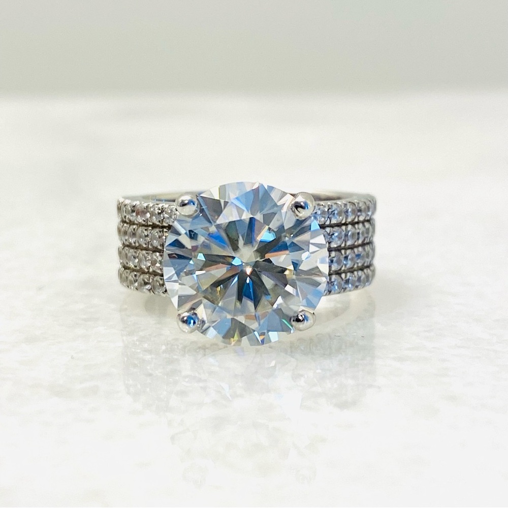5 Carat Moissanite Solitaire Ring